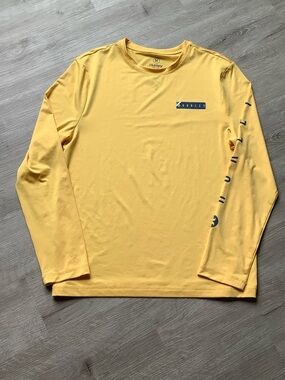 Yellow Hurley Brand Sun Shirt Rash Guard